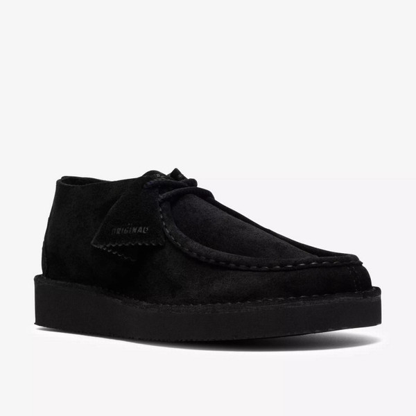 Clarks Originals Desert Nomad Suede Shoes in Black