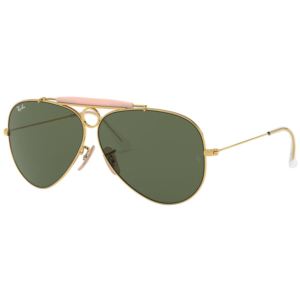 Ray-Ban Aviator Shooter 70s Sunglasses Gold Green