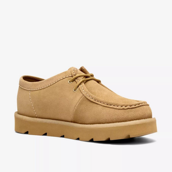 Clarks Originals Meare Walla Men's Mod Moccasin Shoes in Maple Suede