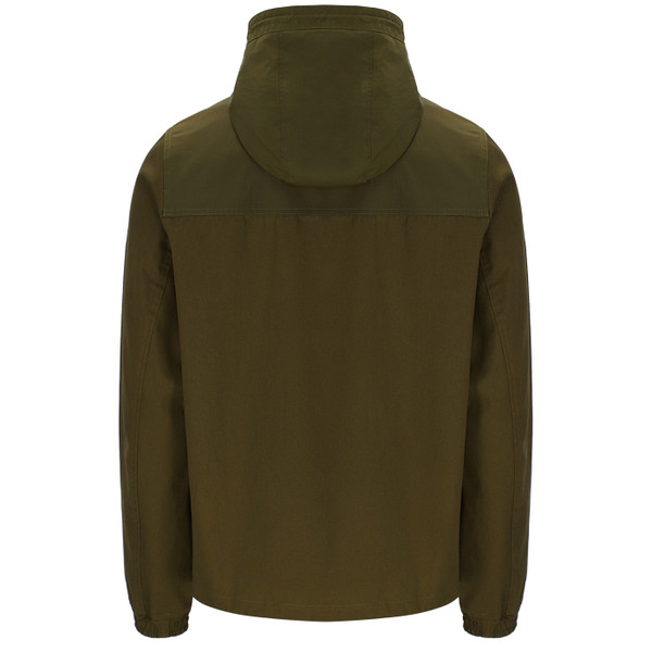 Back of Sergio Tacchini Calisti Retro Hooded Jacket in Olive