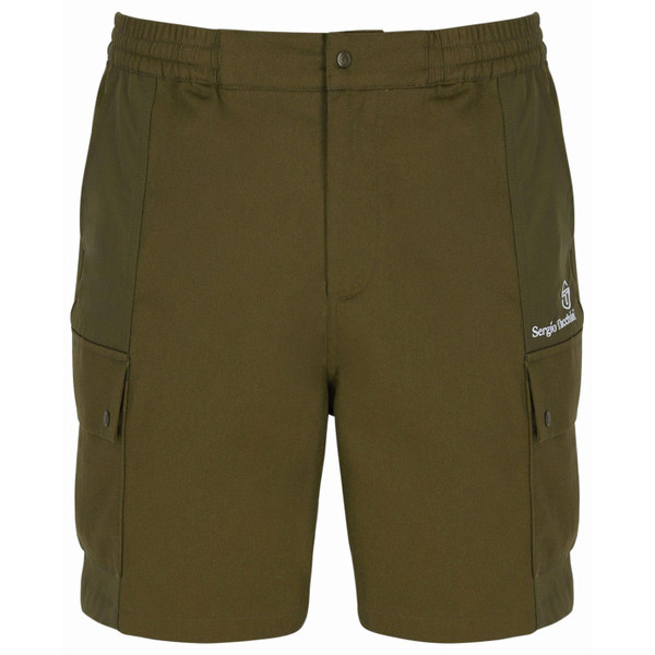 Sergio Tacchini Calisti Men's Retro Cargo Shorts in Dark Olive