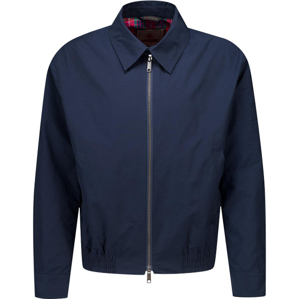 Baracutta Mens G18 Cloth Shirt Collar Zip Mod Harrington in Navy