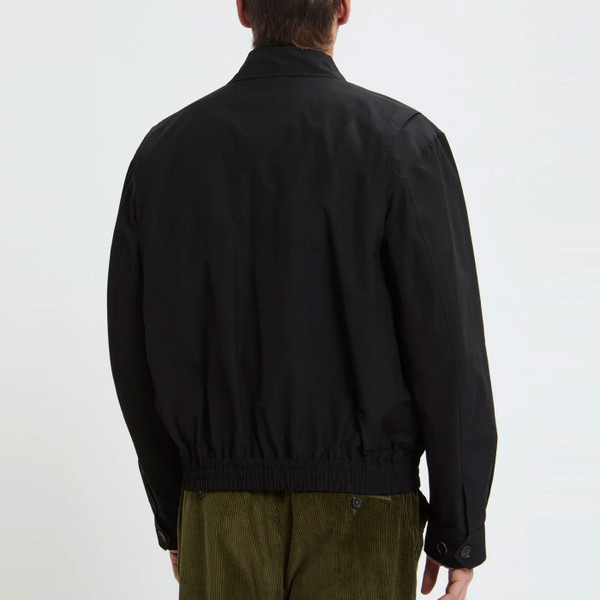 Back of Baracuta G18 Shirt Collar Mod Harrington Jacket in Black