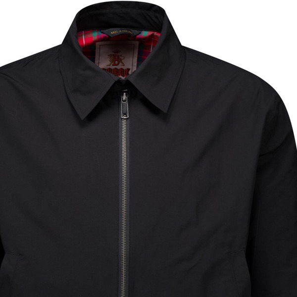 Baracutta Mens G18 Cloth Shirt Collar Zip Mod Harrington in Black