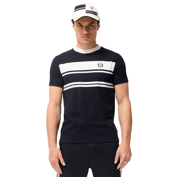 Man wearing Sergio Tacchini Dallarindo Dallas & Damarindo T-Shirt in Black