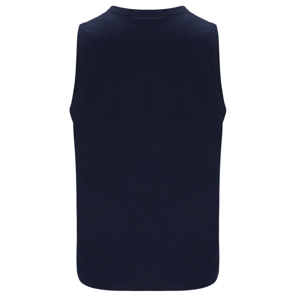 Back of Sergio Tacchini Damarindo Sleeveless Vest Top in Maritime Blue