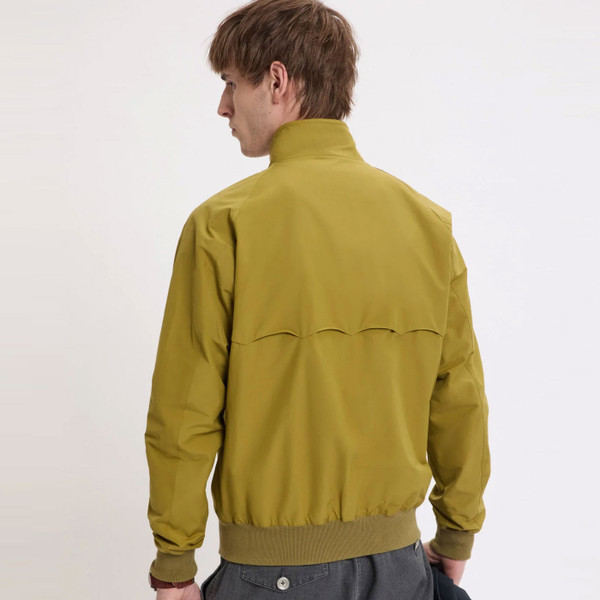 Back of Baracuta G9 Made In England Mod Harrington Jacket in Moss Green
