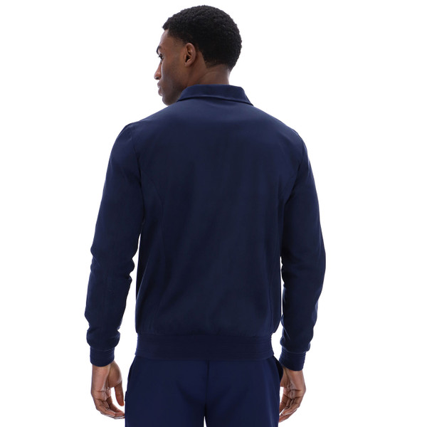 Reverse of Fila Vintage Francesco Retro 70s Faux Suede Jacket in Navy