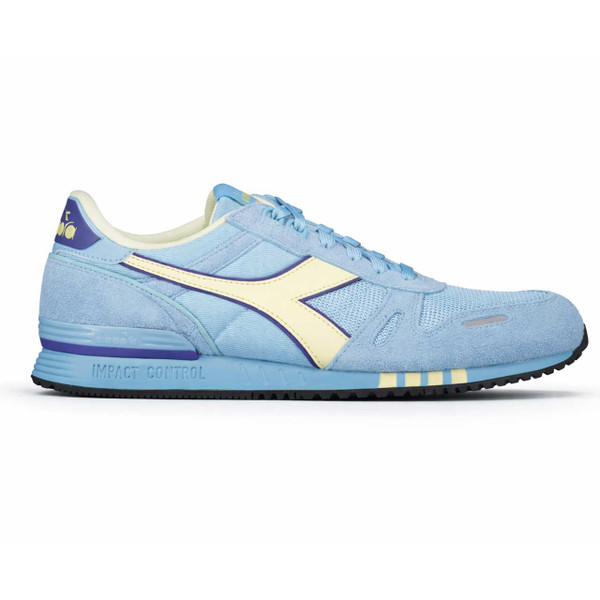 Diadora Titan Men's Retro 80s Running Trainers in Reef Waters - Side View