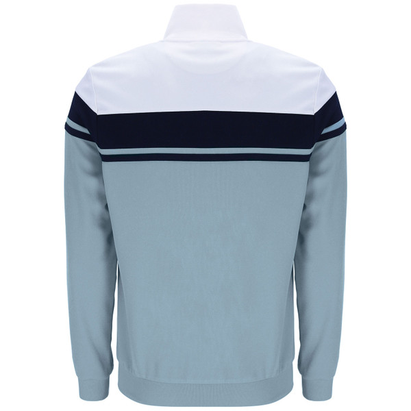 Back of Sergio Tacchini Damarindo Retro 80s Casuals Track Top in Grey/White