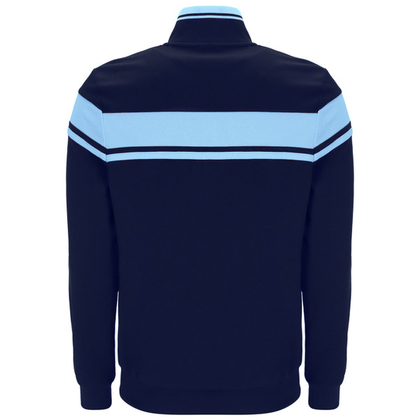 Back of Sergio Tacchini Damarindo Retro 80s Casuals Track Top in Navy/Blue