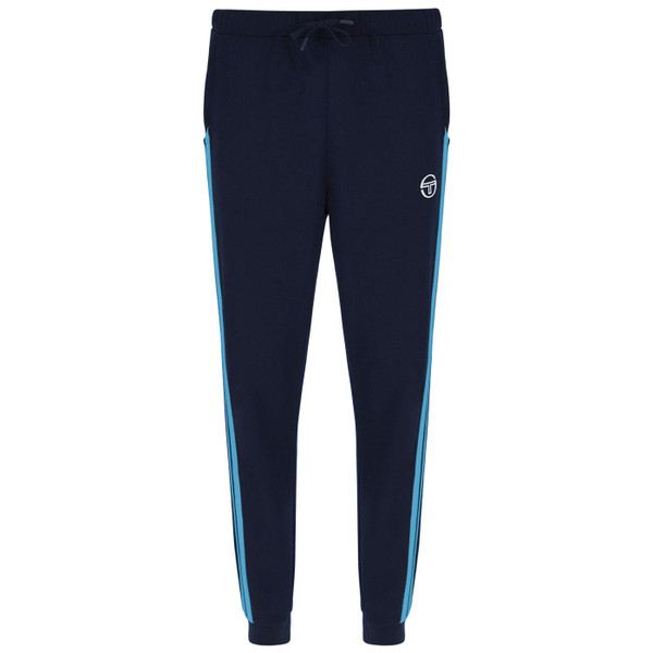 Sergio Tacchini Damarindo Retro Side Stripe Track Pants in Navy/Blue