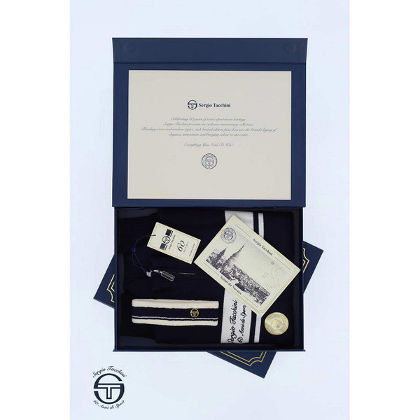 Sergio Tacchini Capomasters Knitted Track Top in Maritime Blue - 60th Anniversary Ltd Box Set with Headband - Box View 3