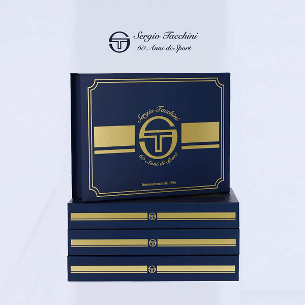 Sergio Tacchini Capomasters Knitted Track Top in Maritime Blue - 60th Anniversary Ltd Box Set with Headband - Gift Box 2