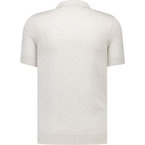 Lyle & Scott Mens Argyle Pattern Panel Knitted Polo T-Shirt in Light Grey