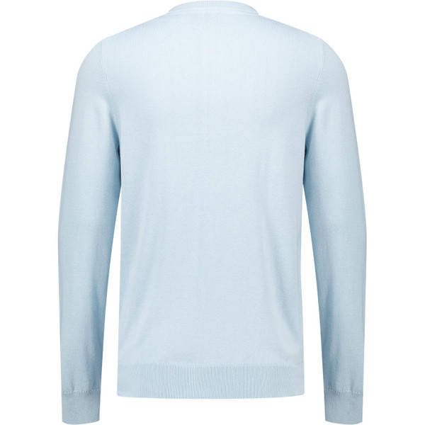 Lyle & Scott Mens Cotton Plain Coloured V Neck Knitted Jumper in Light Blue