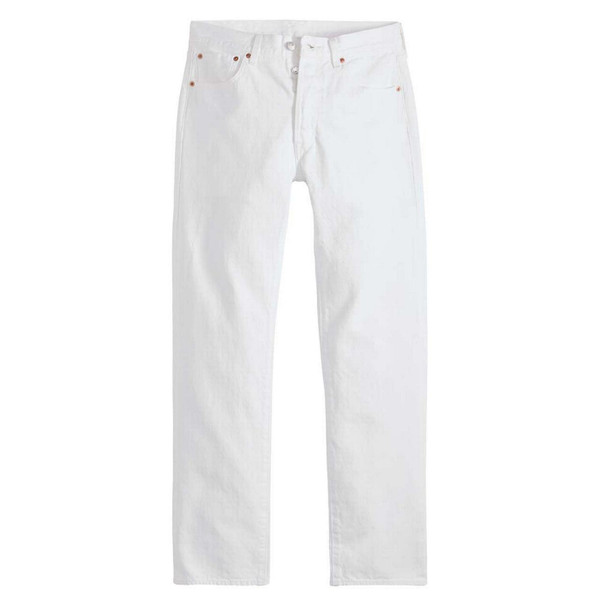 Levi's 501 Original Straight Denim Jeans in Chill White - Main View