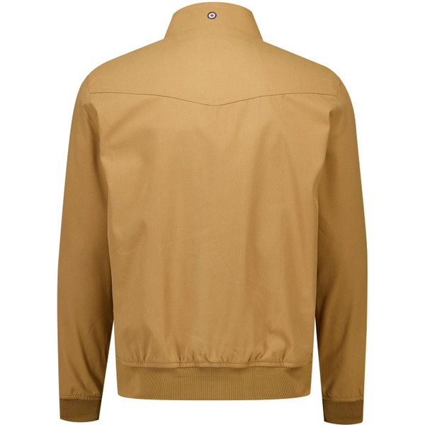 Lambretta Mens Shower Resistant Mod Zip Harrington Jacket in Tobacco Brown