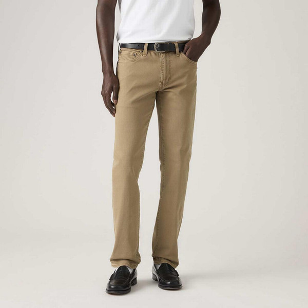 Model Wearing Levi's 511 Slim Retro Denim Jeans in English Toffee