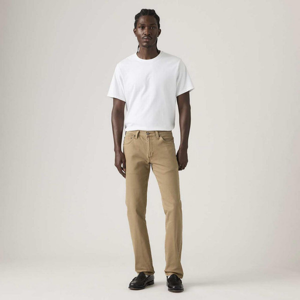 Model Wearing Levi's 511 Slim Retro Denim Jeans in English Toffee - Front View