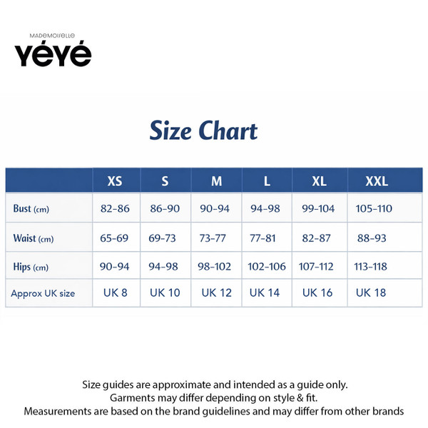 Size guide for Mademoiselle Yeye Rally Retro 70s Varsity College Towelling Jacket