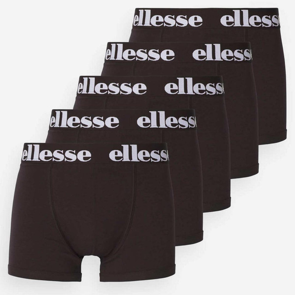 Ellesse Nurra Trunks Men's Boxer Shorts in Black - 5 Pack - Main View