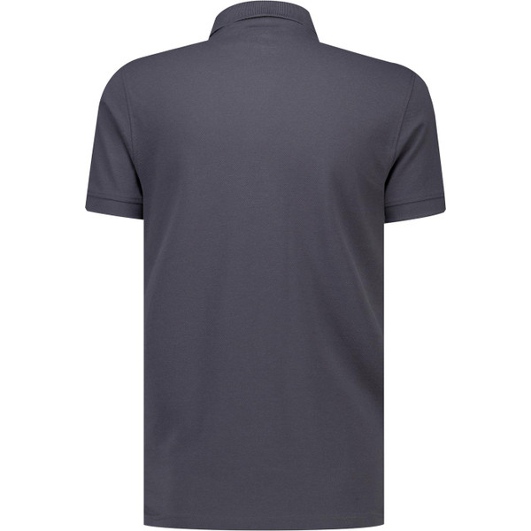 Lambretta Mens Yarn Dyed Vertical Stripe Classic Pique Polo T-Shirt in Iron Grey