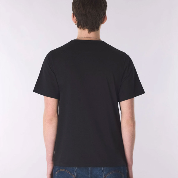 Back of Pretty Green Hermosa Paisley Logo T-shirt in Black