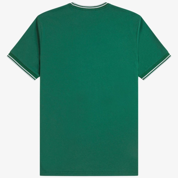 Fred Perry M1588 Mod Twin Tipped Tee in Sport Green - Back Image Flat
