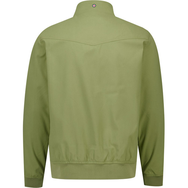 Lambretta Mens Shower Resistant Mod Zip Harrington Jacket in Olive Green