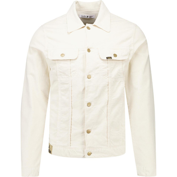 Lois Mens Tejana 70s Needle Cord Trucker Jacket in Ecru