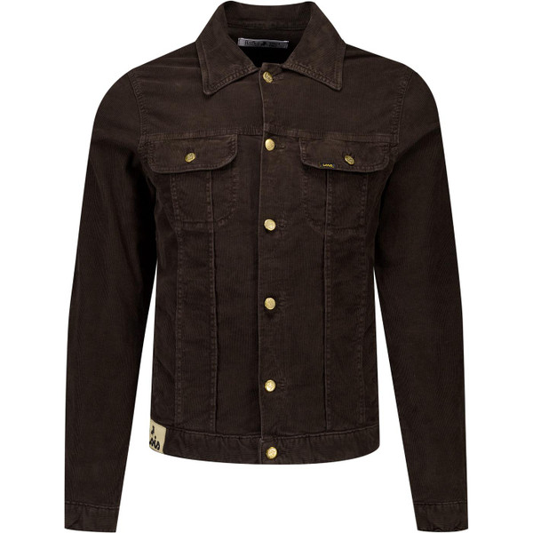 Lois Mens Tejana 70s Needle Cord Trucker Jacket in Delicioso Brown