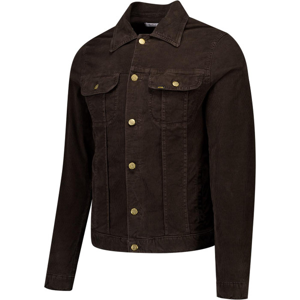 Lois Mens Tejana 70s Needle Cord Trucker Jacket in Delicioso Brown
