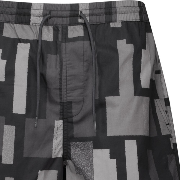 Weekend Offender Mens Ouzou Terrain Block Print Summer Shorts in Black