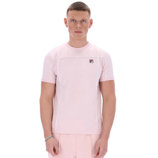 Fila Vintage Terri Contrast Piping Tee in Pale Lilac - Main Image Model Front Facing