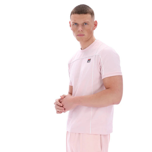 Fila Vintage Terri Contrast Piping Tee in Pale Lilac - Model Side On