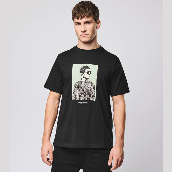 Weekend Offender Camden Gallagher Oasis Graphic Tee in Black -  Model Front Facing