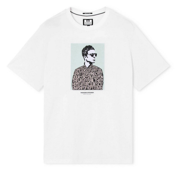 Weekend Offender Camden Gallagher Oasis Graphic Tee in White - Front Image Main