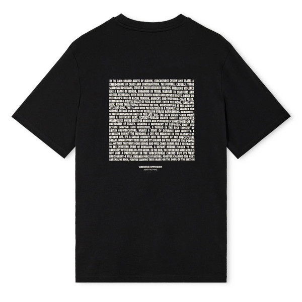 Weekend Offender Albion Graphic Print Tee in Black - Back Graphic Image