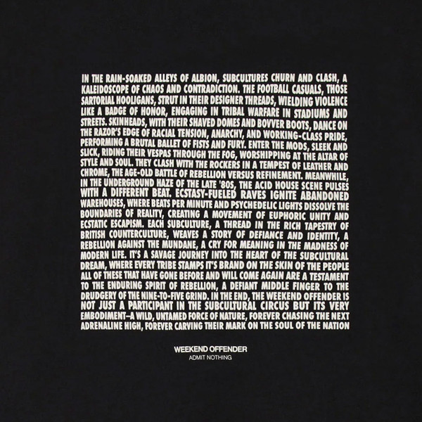 Back print on Weekend Offender Albion Print Mod T-Shirt in Black