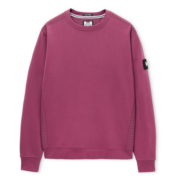 Weekend Offender F Bomb Ripstop Overlay Sweatshirt in Kirsch - Main Image Front Flat