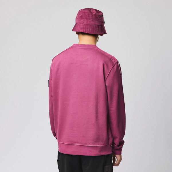 Weekend Offender F Bomb Ripstop Overlay Sweatshirt in Kirsch - Model Back