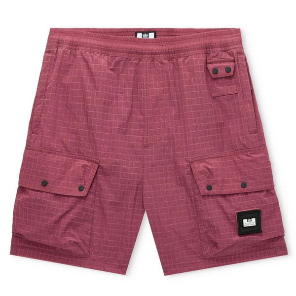 Weekend Offender Zemmouri Ripstop Cargo Shorts in Kirsch - Main Image Front Flat