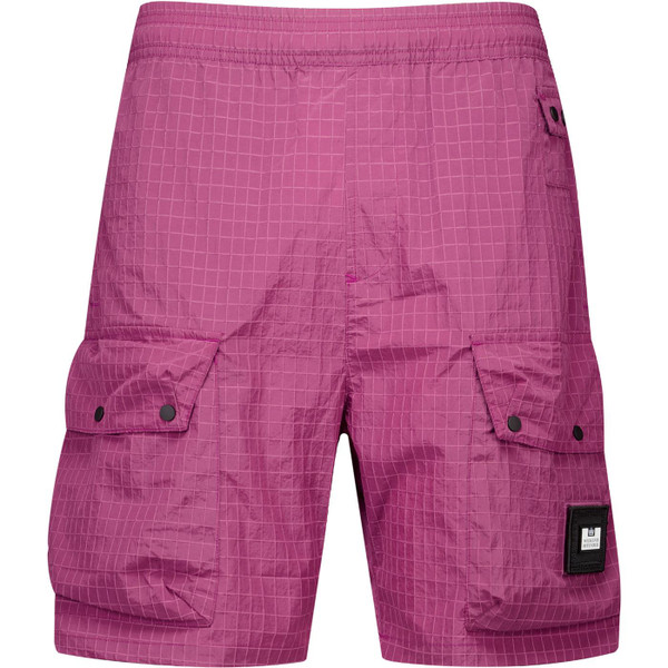 Weekend Offender Mens Zemmouri Ripstop Cargo Shorts in Kirsch Red