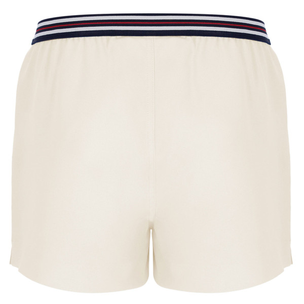 Back of Fila Vintage High Tide Retro 80s Tennis Shorts in Gardenia Off White