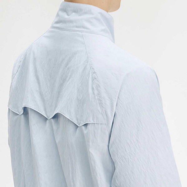 Fred Perry Men's Mod Crinkle Harrington Jacket in Dusky Blue - Back Vent