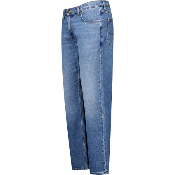 Lee Jeans Mens West Regular Straight Leg Fit Denim Jeans Percy Mid Blue