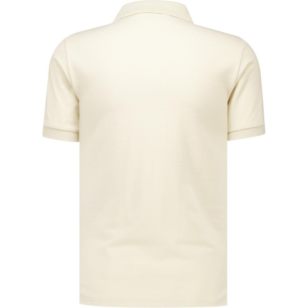 Ellesse Mens Muccia Colour Block Chest Stripes Polo T-Shirt in Off White and Stone
