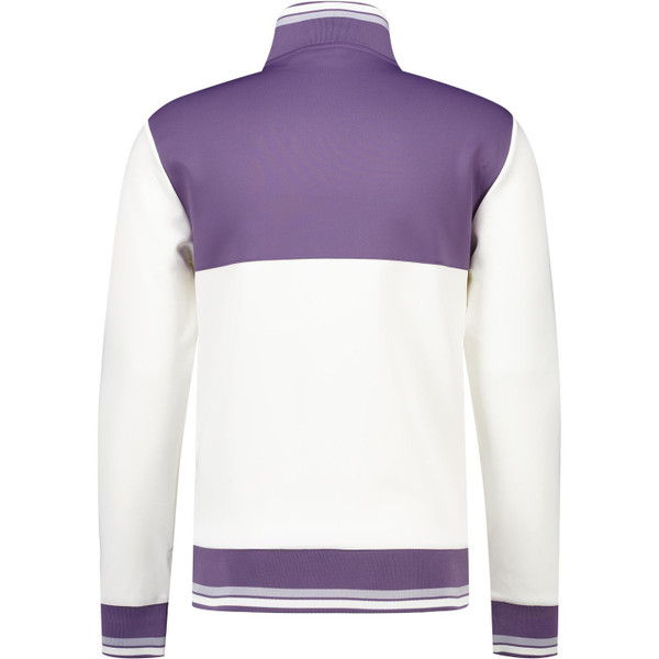 Ellesse Mens Vignola Retro Colour Block Zip Track Jacket in White and Lilac