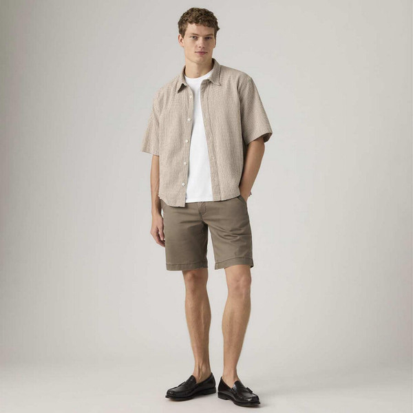 Levi's XX Chino Men's Retro Linen Twill Shorts in Maitake Brown - Front View